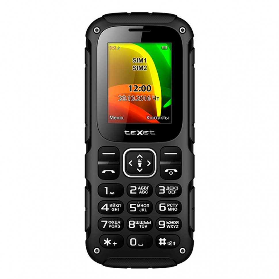Мобильный телефон Texet TM-504R черный-зеленый