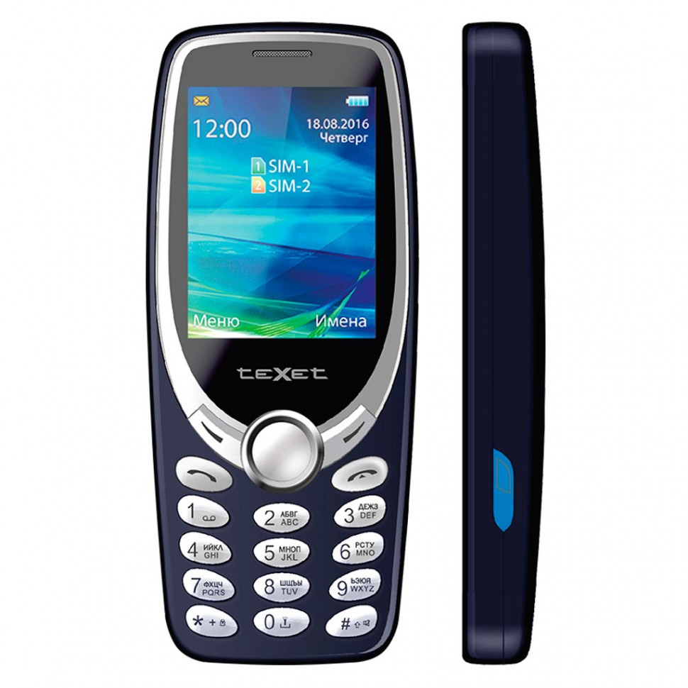 Мобильный телефон Texet TM-303 синий