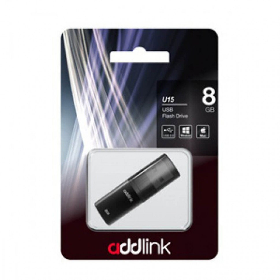 USB Флеш 8GB 2.0 Addlink ad08GBU15G2 серый