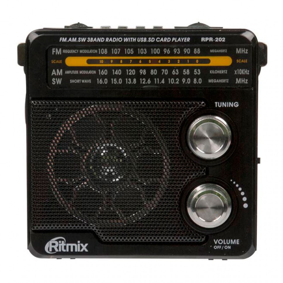Радиоприемник портативный Ritmix RPR-202 black