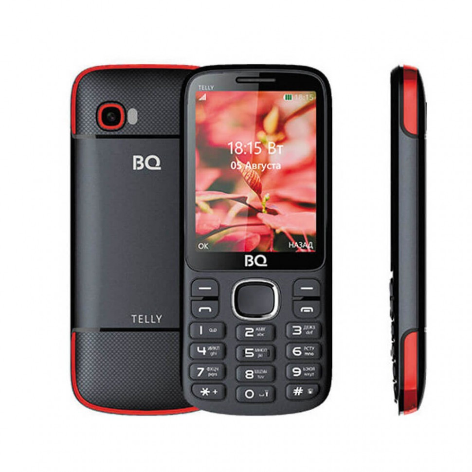 Мобильный телефон BQ-2808 TELLY, черный+красный