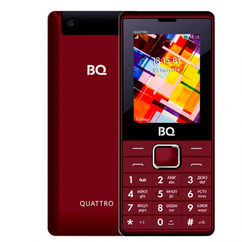 Мобильный телефон BQ-2412 Quattro Темно-Красный