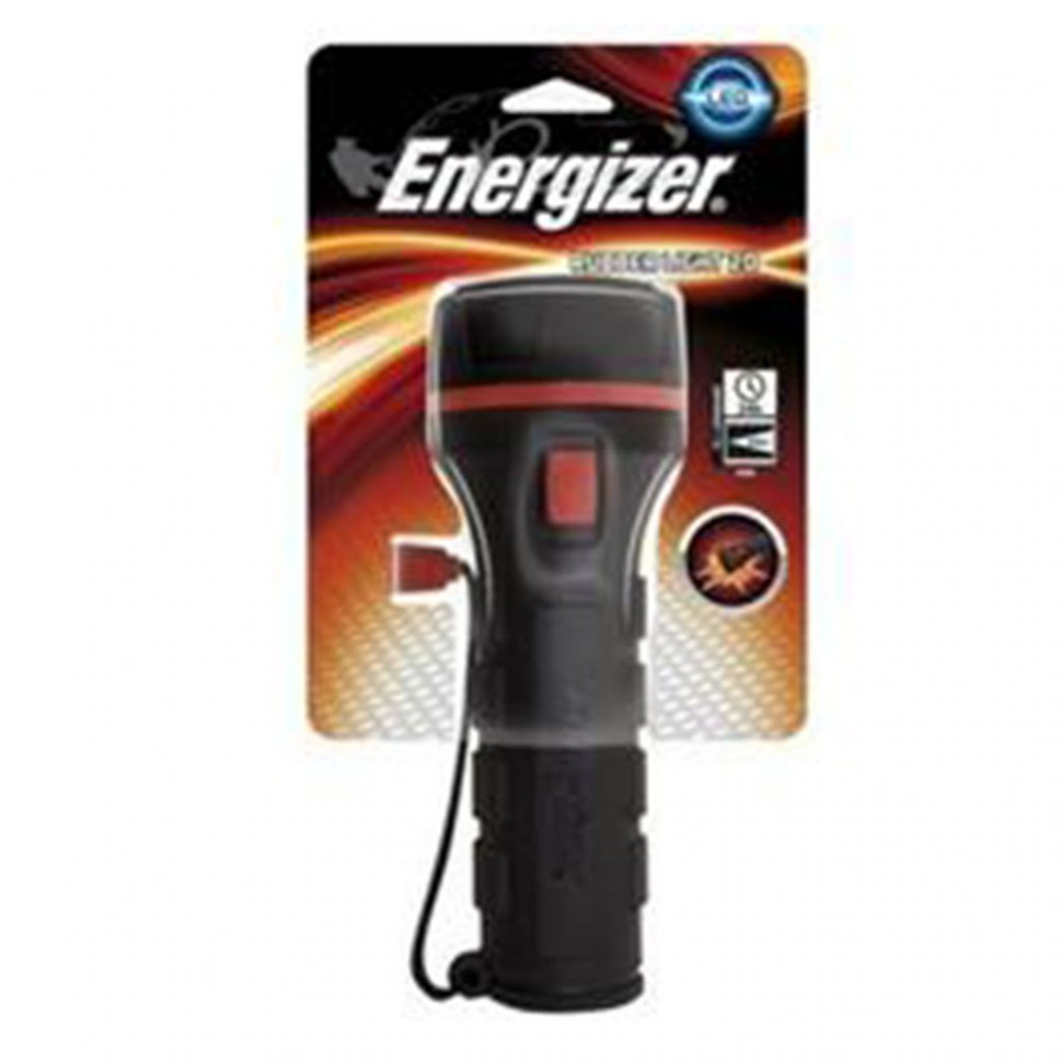 Фонарь компактный Energizer plastic 2xD tray черный (без батареек)