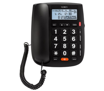 Телефон проводной Texet ТХ-260 черный