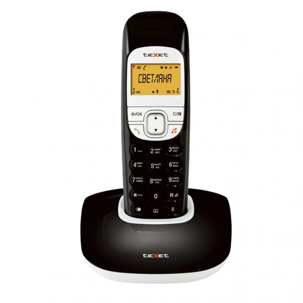 Телефон беспроводной Texet TX-D6505А черный