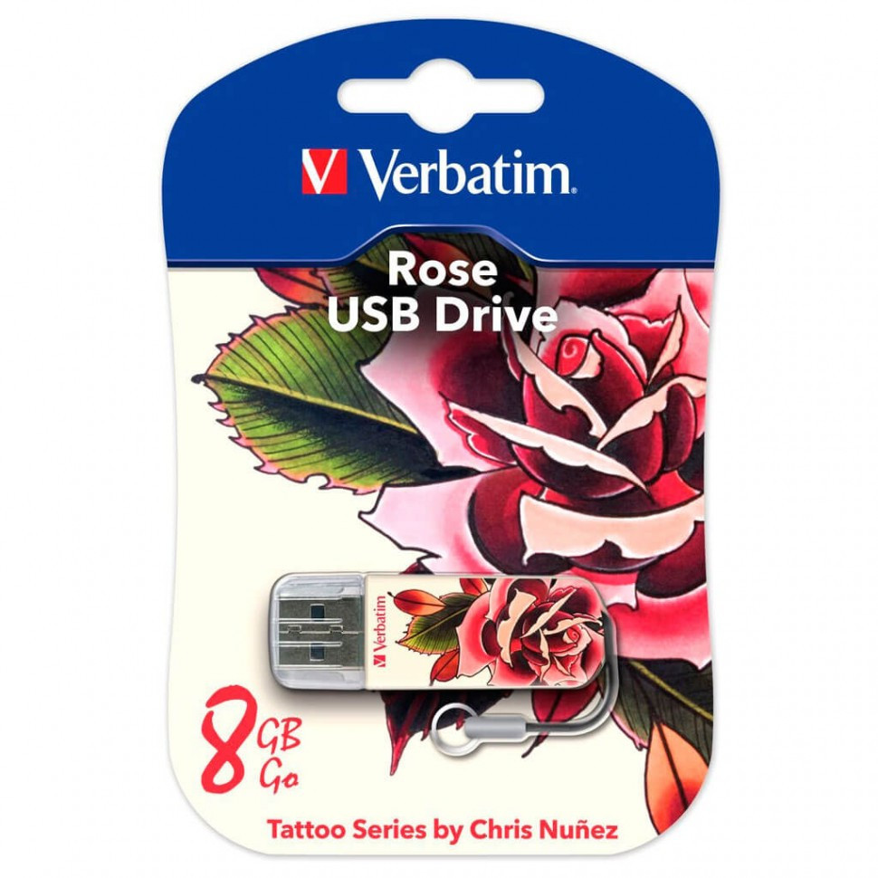 USB Флеш 8GB 2.0 Verbatim 049881 роза