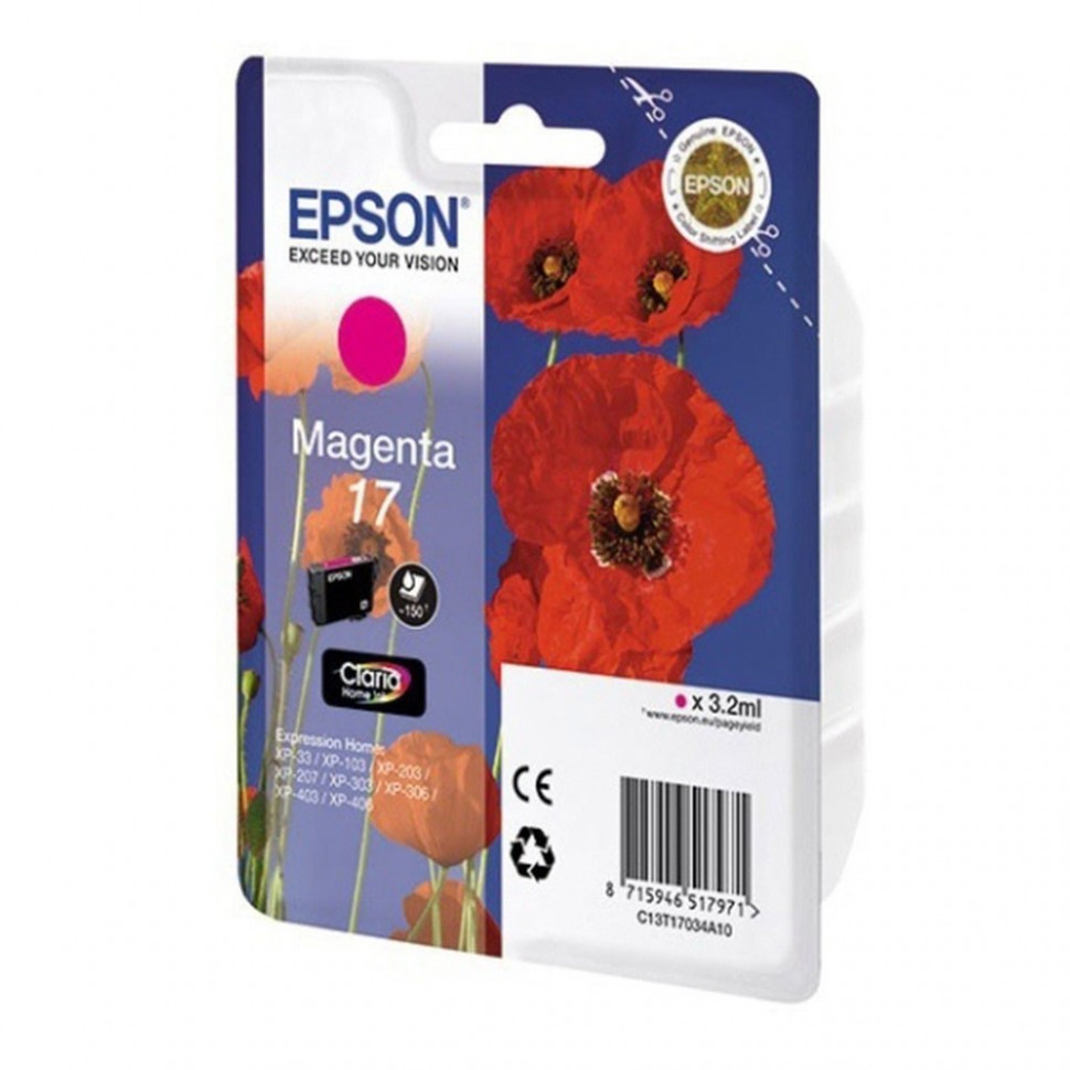 Картридж Epson C13T17034A10 XP33/203/303 HAV3-P пурпурный