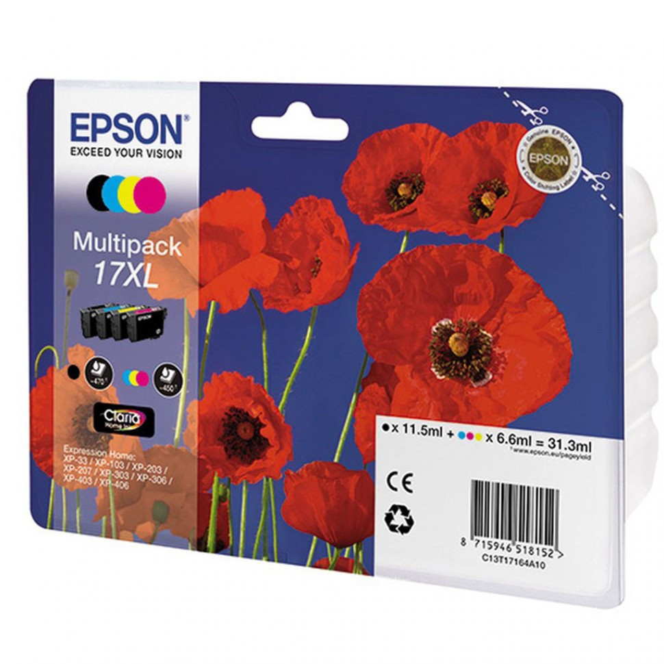 Картридж Epson C13T17064A10 XP33/203/303 набор 4шт