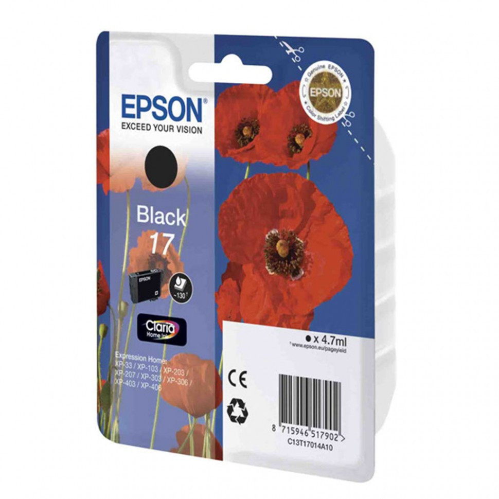 Картридж Epson C13T17014A10 XP33/203/303 HAV3-P черный