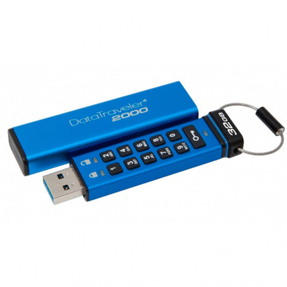USB накопитель Kingston DT2000/32GB Keypad USB 3.0 DT2000, 256bit AES Hardware Encrypted