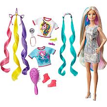 Barbie Набор "Волшебные волосы Барби" из Единорога в Русалку