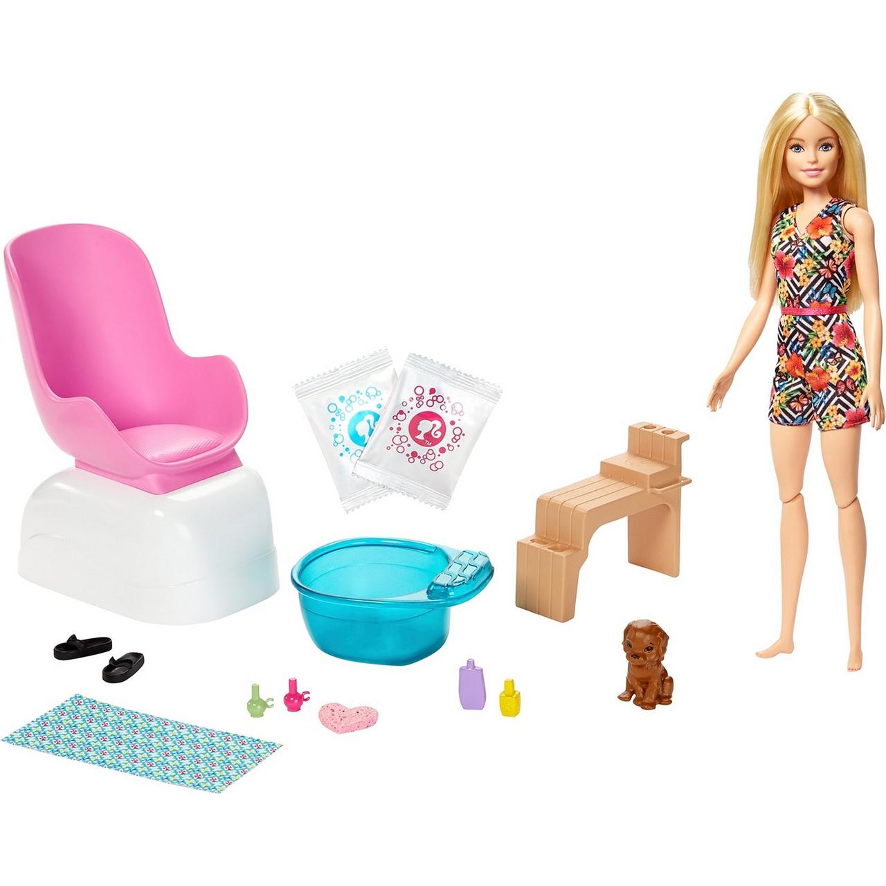 Barbie Игровой Набор "Спа-уход Барби" Салон с маникюром и педикюром - фото 2 - id-p81591727
