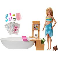 Barbie Игровой Набор "Спа-уход Барби" Салон с пенистой ванной
