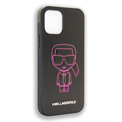 Karl Lagerfeld Collections IKONIK OUTLINE Pink Apple iPhone 12 Max, iPhone 12 Pro, фото 2