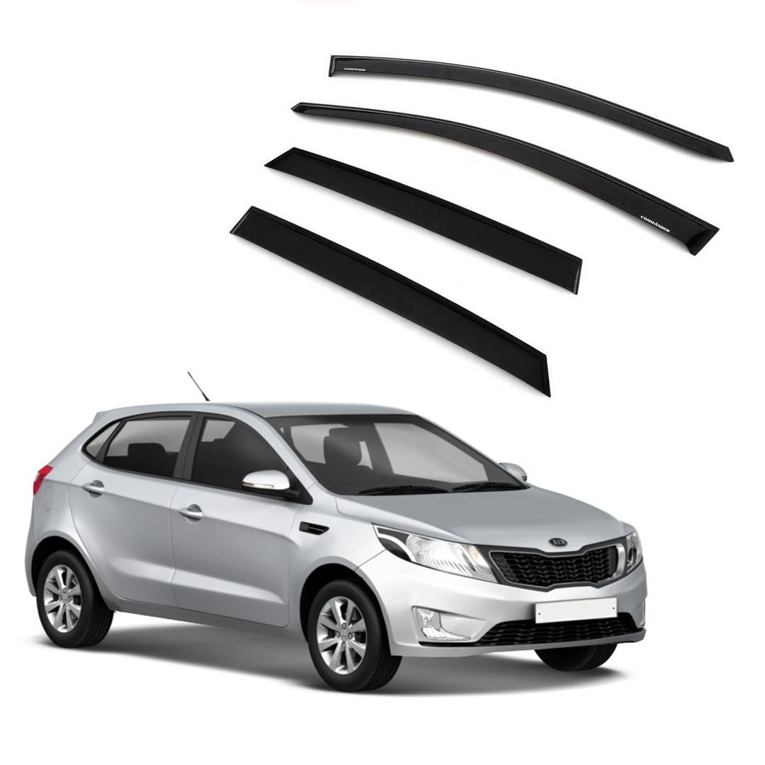 Ветровики дверей (дефлекторы окон) Kia Rio х/б (2011-2017)