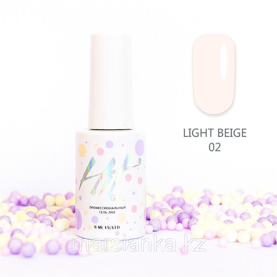 Гель-лак HIT gel Light Beige №02, 9мл