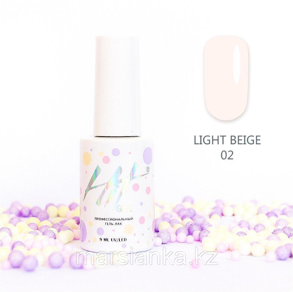 Гель-лак HIT gel Light Beige №02, 9мл