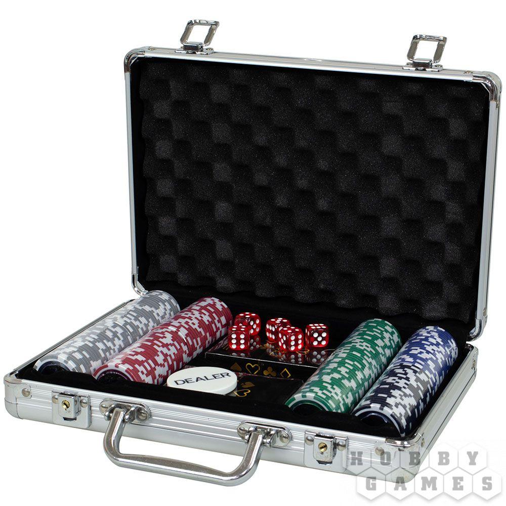 Набор из 200 премиальных фишек для покера с номиналом