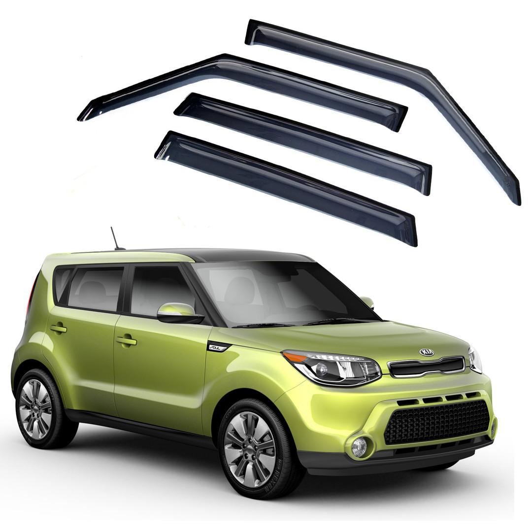 Ветровики дверей (дефлекторы окон) Kia Soul (2013-2019)