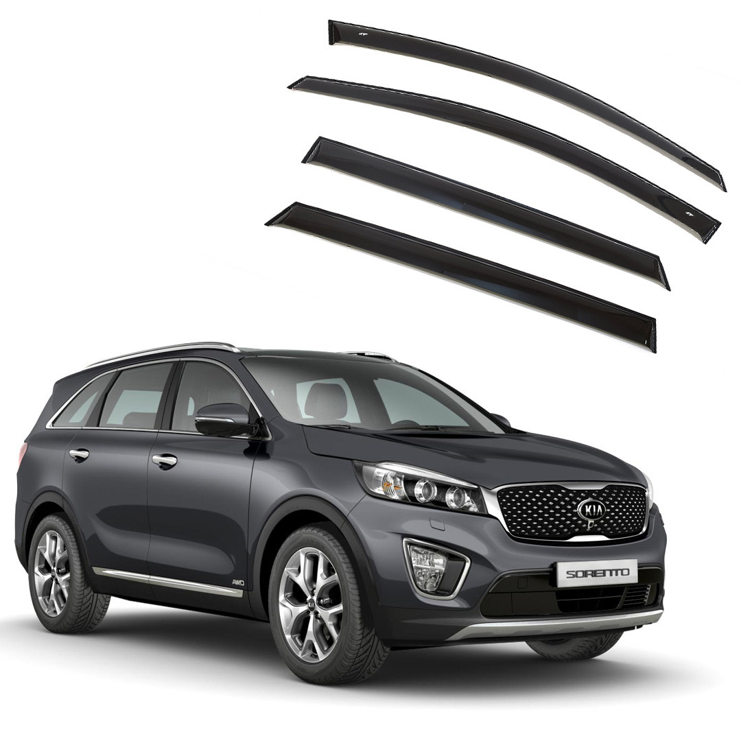 Ветровики дверей (дефлекторы окон) Kia Sorento UM (2014-)