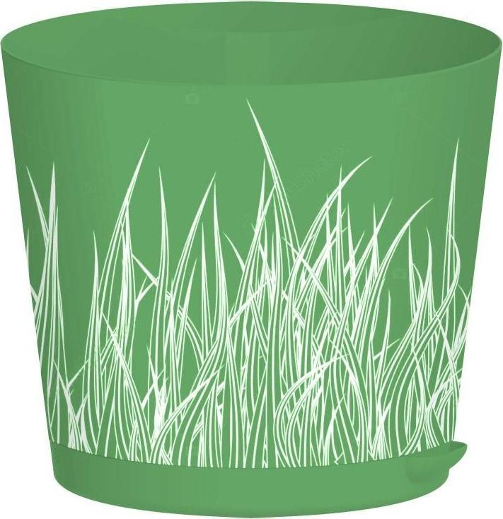Горшок для цветов Easy Grow D 160 с прикорневым поливом 2 л Зелёная трава
