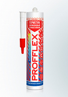 Герметик силиконовый термостойкий PROFFLEX высокотемпературный 280ml красный