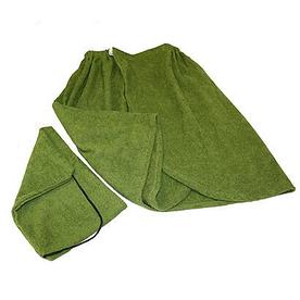 Набор для бани (полотенце "Килт", шапка), махровый