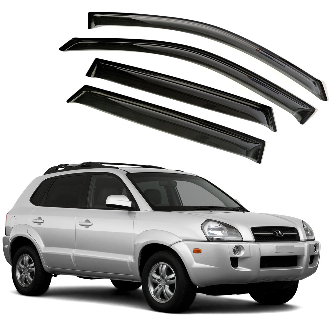 Ветровики дверей (дефлекторы окон) Hyundai Tucson (2004-2009)