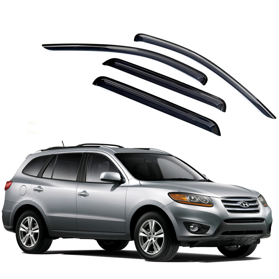Ветровики дверей (дефлекторы окон) Hyundai Santa Fe (2006-2012)