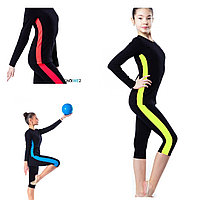 Леггинсы 7/8 Premier Pro Vienna WE2 Цвет Черный и (Синий циан)Turchese Размер 32 Материал Хлопок