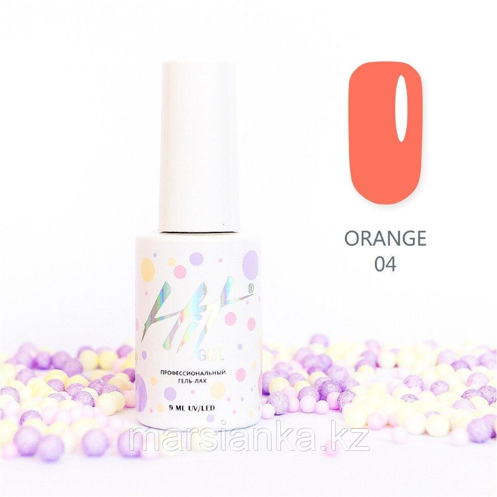 Гель-лак HIT gel Orange №04, 9мл