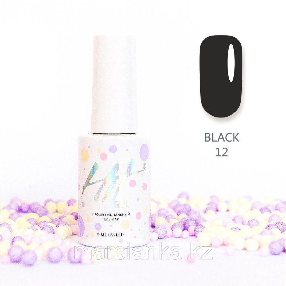 Гель-лак HIT gel Black №12, 9мл