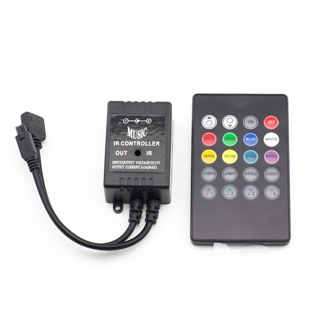 Музыкальный контроллер + 5 метров цветной RGB ленты + блок питания - фото 2 - id-p81721365