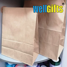 Бумажный пакет бурый 34х26х15 см 50 гр/м2