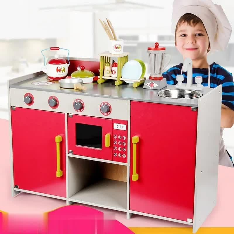 Стильная детская кухня 1021 красный, фото 1