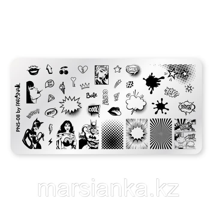 Пластина для стемпинга PNS-08 (6*12см)ParisNail