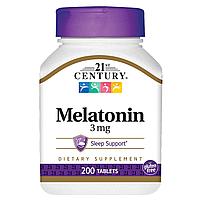 Мелатонин 3 мг, 21st century, 200 таблеток
