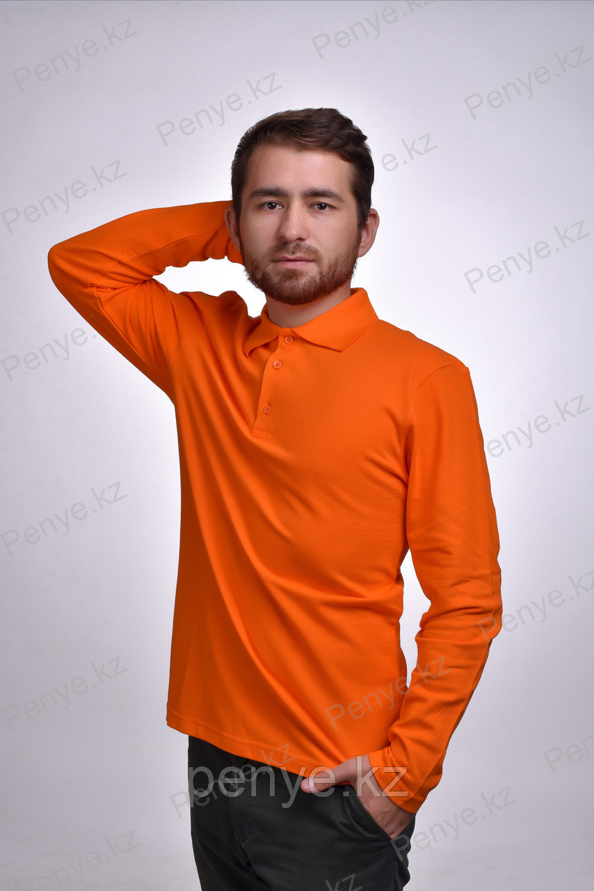 Рубашка Поло с длинным рукавом 95% Хлопок 5% Лайкры - фото 1 - id-p81592223