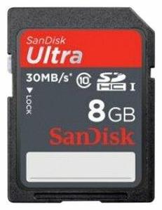 Карта памяти SanDisk Ultra SDHC Class 10 UHS-I 30MB/s 8GB