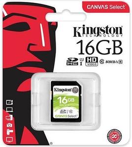 Карта памяти SD 16GB Class 10 U1 Kingston SDS/16GB