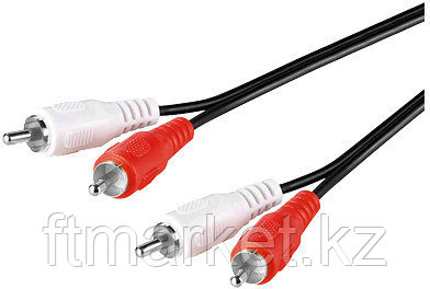 Кабель аудио/видео Ritmix RCC-075 2xRCA (M-M), ССS, 1,5м, никелированный, омедненный