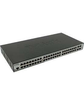 D-Link DGS-1510-52X/A2A Сте-мый комм-тор SmartPro 48 портов 10/100/1000Мб + 4 порта 10GBase-X SFP+