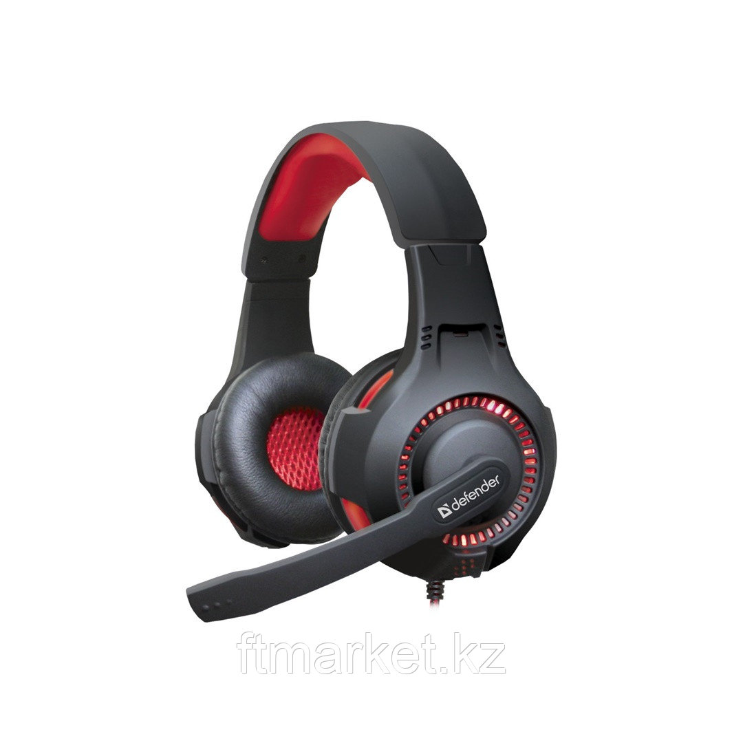 Наушники-гарнитура игровые Defender Warhead G-450 USB, подсветка
