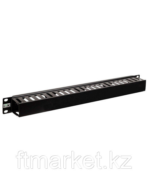 ITK CO05-1PC ITK пластиковый каб. органайзер с крышкой, 1U, чер.
