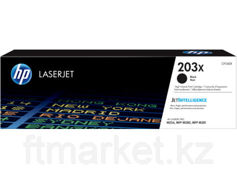 HP CF540X 203X Black LaserJet Toner Cartridge for M254/M280/M281, 3200 pages