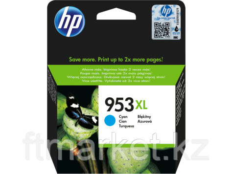 HP F6U16AE 953XL Cyan Original Ink Cartridge for OfficeJet Pro 8710/8720/8730, up to 1600 pages