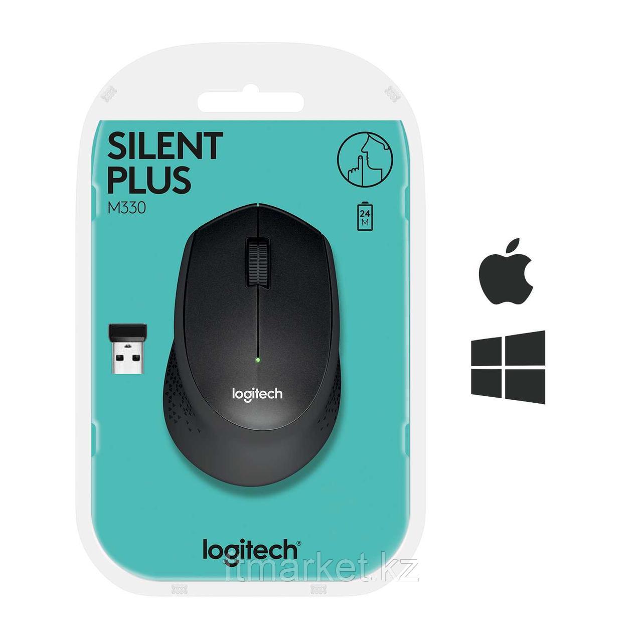 Мышь Logitech беспроводная M330 Silent Plus Black