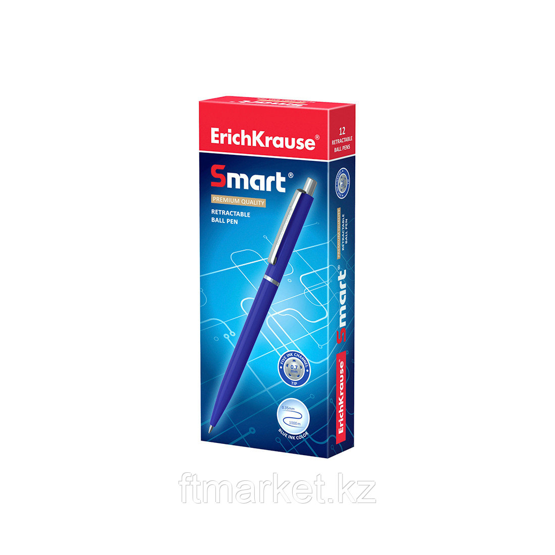 Ручка шариковая ErichKrause® Smart 44967, цвет чернил синий