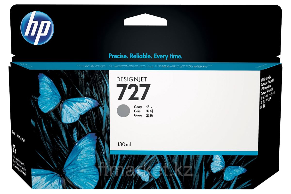 HP B3P24A Gray Ink Cartridge №727 for DesignJet T1500/T2500/T920, 130 ml.