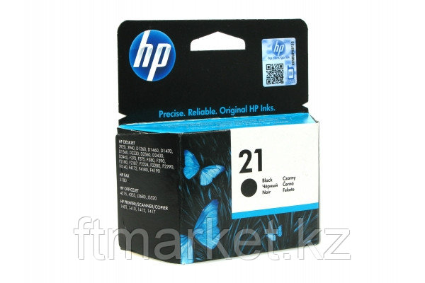 HP C9351AE Black Inkjet Print Cartridge №21 for Deskjet F2180/F380/F4180/4355/1410/J5520/3940/D246, 5 ml, up